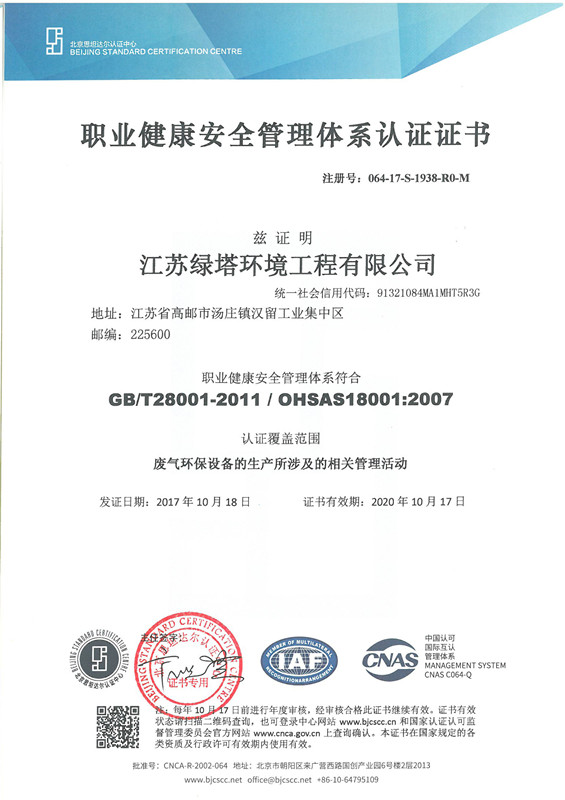 职业健康安全管理体系认